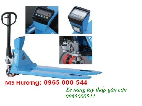 Xe nâng tay thấp có cân/càng siêu dài